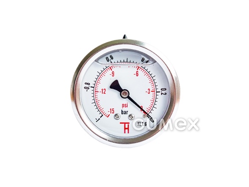 GLYCERIN-MANOMETER UND VAKUUMMETER - ANSCHLUSS HINTEN